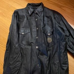 Genuine Harley Davidson leather shirt. Lined. Size XXL.